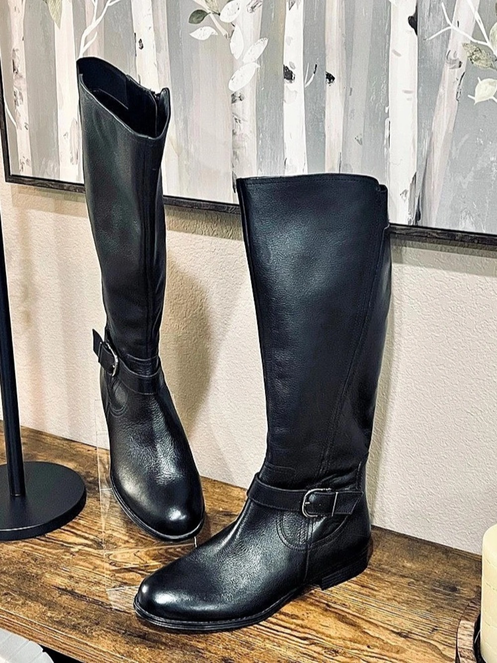 Naturalizer Jaya Leather 10W Zipper Boots